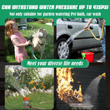 Garden Leader Hose, Stainless Steel Flexible Water Extension Pipe for Car Wash and Outdoor Use, 3 Ft, Stainless Steel Construction - Rear View