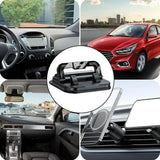 Universal Car Phone Holder with Parking Card, 360 Degree Rotating Dashboard Mount for Drivers, Stable Suction Cup, Black