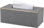 Leather Tissue Box Holder Waterproof Rectangular Tissue Box Cover for Home Office and Car Decor Gray, Style-4, Waterproof Design