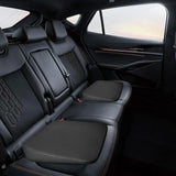 Wedge Car Seat Cushion Pad, Ergonomic Sloping Fabric Booster for Short Drivers, Wheelchair, Car Seat and Dining Chair, Black 6cm