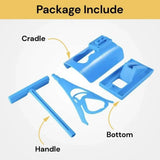 Sock Slider Aid Kit Easy On Off Helper Tool for Elderly, Pregnancy and Injury Recovery, Blue, Daily Comfort Use - Top-Down View