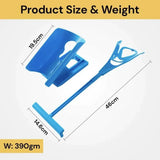 Sock Slider Aid Kit Easy On Off Helper Tool for Elderly, Pregnancy and Injury Recovery, Blue, Daily Comfort Use - Rear View