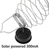 Solar Powered Spiral LED Hanging Lantern Waterproof Warm White Outdoor Decorative Light for Garden Patio Pathway - Close-Up Angle