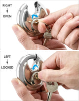 Keyed Alike Disc Padlock 4 Pack, Stainless Steel Discus Lock with 3/8 Inch Shackle for Garages, Fences, Sheds, Storage Units, 2-3/4 In