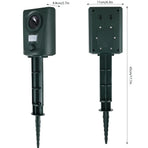 Ultrasonic Animal Deterrent Solar Powered Waterproof Outdoor Training Aid for Garden Yard Dark Green, Waterproof Design