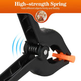 Plastic Spring Clamps Heavy Duty 6 Inch Backdrop Clips for Woodworking and Photography, Black, 12 Pack, Durable Plastic Construction - Rear View