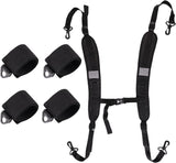 Adjustable Beach Chair Backpack Straps, Replacement Shoulder Carry Bands for Folding Beds, Backpacks and Outdoor Gear, Black