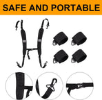 Adjustable Beach Chair Backpack Straps, Replacement Shoulder Carry Bands for Folding Beds, Backpacks and Outdoor Gear, Black