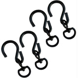 Swivel Plant Hanger Hooks, Heavy Duty Swivel Hooks for Hanging Plants, Indoor Outdoor Garden Use, Black 4 Pack
