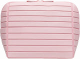 Travel Makeup Bag for Women, Foldable Waterproof Toiletry Organizer with Compartments for Skincare and Toiletries, Pink