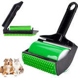 3 In 1 Pet Hair Remover, Reusable Washable Silicone Lint Roller for Couches Carpets and Clothing, Green Black, Daily Comfort Use