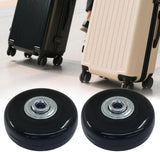 Luggage Replacement Wheels, Rubber Suitcase Repair Caster Kit with Ball Bearings for Travel Luggage, Heavy Duty, 50 x 18 mm, 4 Pack - Side View