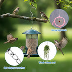12 PCS Swivel Hanging Hooks Clips, 360 Degree Rotating Stainless Steel for Wind Chimes Bird Feeders Outdoor Ornaments, Silver