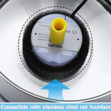 Pet Fountain Foam Filters, 16 Pack Round Sponge Replacement Filters for 2.5L 84 oz Stainless Steel Cat Fountain, Black