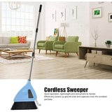 2 In 1 Cordless Vacuum Sweeper Broom, USB Rechargeable Strong Suction Quiet Cleaner for Household Bedroom Hotel Office