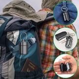 2 Pack Metal Earplug Case Aluminum Waterproof Keychain Pill Holder for Travel Black, Aluminum Construction, Waterproof Design