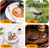2 Pcs Telescoping Forks, Stainless Steel Extendable Retractable Forks for Dinner, Fruit, Dessert and BBQ, 8.7 to 25.6 Inch