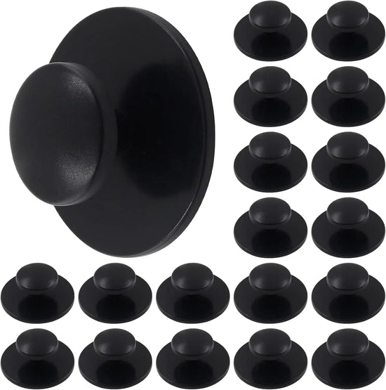 20 Pcs Self Adhesive Cabinet Knobs Mini Drawer Pulls for Kitchen Cabinets, Dressers, Drawers and Wardrobes, Black