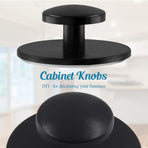 20 Pcs Self Adhesive Cabinet Knobs Mini Drawer Pulls for Kitchen Cabinets, Dressers, Drawers and Wardrobes, Black