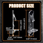 Plastic Locking Shelf Support Pegs, Clear Clips for Kitchen Cabinets Bookcases, 20 Pack, 0.27 inch x 0.63 inch Size