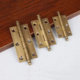 2 Pack Decorative Butt Hinges for Kitchen Cabinet Cupboard Doors, Antique Brass Bronze Finish, 2.5