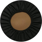 Round Bar Stool Covers 2 Pack Waterproof Faux Leather Anti Slip Slipcovers for Coffee Shop Bar Stools, 13 in/33 cm Size, Black