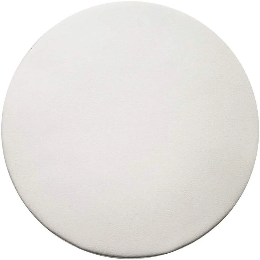 Round Bar Stool Covers 2 Pack Waterproof Faux Leather Anti Slip Slipcovers for Coffee Shop Bar Stools, 16 in/40 cm Size, White