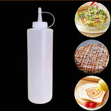 Plastic Condiment Squeeze Bottles 3 Pack with Tip Caps, 32 Oz for Sauce Ketchup Mustard and Olive Oil, White, Durable Plastic Construction