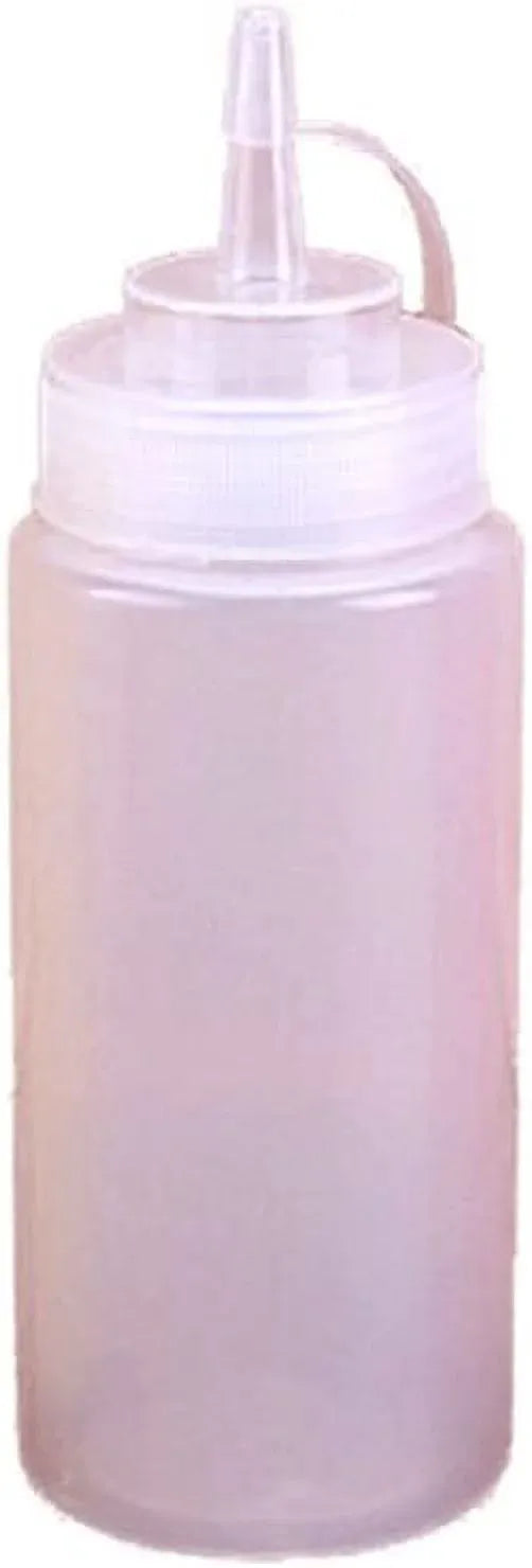 Plastic Condiment Squeeze Bottles 3 Pack with Tip Caps, 32 Oz for Sauce Ketchup Mustard and Olive Oil, White, Durable Plastic Construction