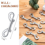 30 Pcs Double Ended Bolt Snaps Heavy Duty Metal Clips for Scuba Diving Farm Gates and Pet Harnesses Silver 3.5In