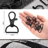 Swivel Snap Hooks with 1 Inch D Ring Lobster Clasps for Tactical Gear and Dog Leashes, 35 Pcs, 25mm, Daily Comfort Use - Front View