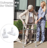 Universal Walker Ski Glides 4 Pack, Mobility Aid Accessory for Seniors, White, Practical Everyday Use, Durable Replacement Accessory