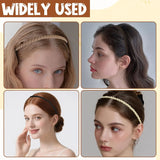 4 Pcs Plastic Headbands with Teeth, Non Slip Comfortable Hair Bands for Women, Home and Commuting, Neutral Colors