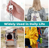 4 Pack Pet ID Tag Clips, Heavy Duty Stainless Steel Key Ring Hooks for Dog Cat Collars and Harnesses, Silver, Stainless Steel Construction