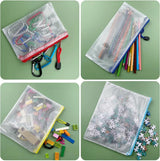 6 Pcs A6 Mesh Zipper Pouches Plastic Zip File Folders for Office Receipts and Cosmetics Black 6 x 4.5 Inch, Durable Plastic Construction