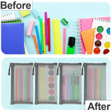 6 Pcs Nylon Mesh Zipper Makeup Bags Cosmetic Pouches for Travel and Home Organization, Small Gray, Daily Comfort Use