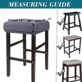 Bar Stool Covers 1 Pack Stretch Washable Saddle Seat Slipcovers for Counter Stools and Vanity Stools, Beige