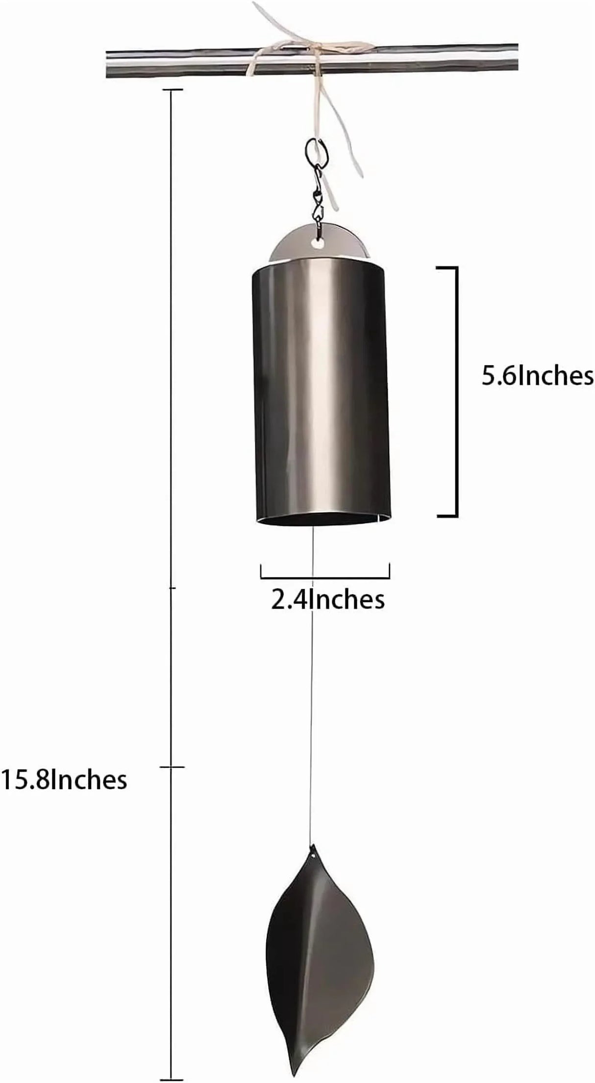 Wind Chimes Outside Deep Resonance Low Tone Serenity Bell Copper Garden Decor for Patio Porch Yard, for Garden Yard and Outdoor Use