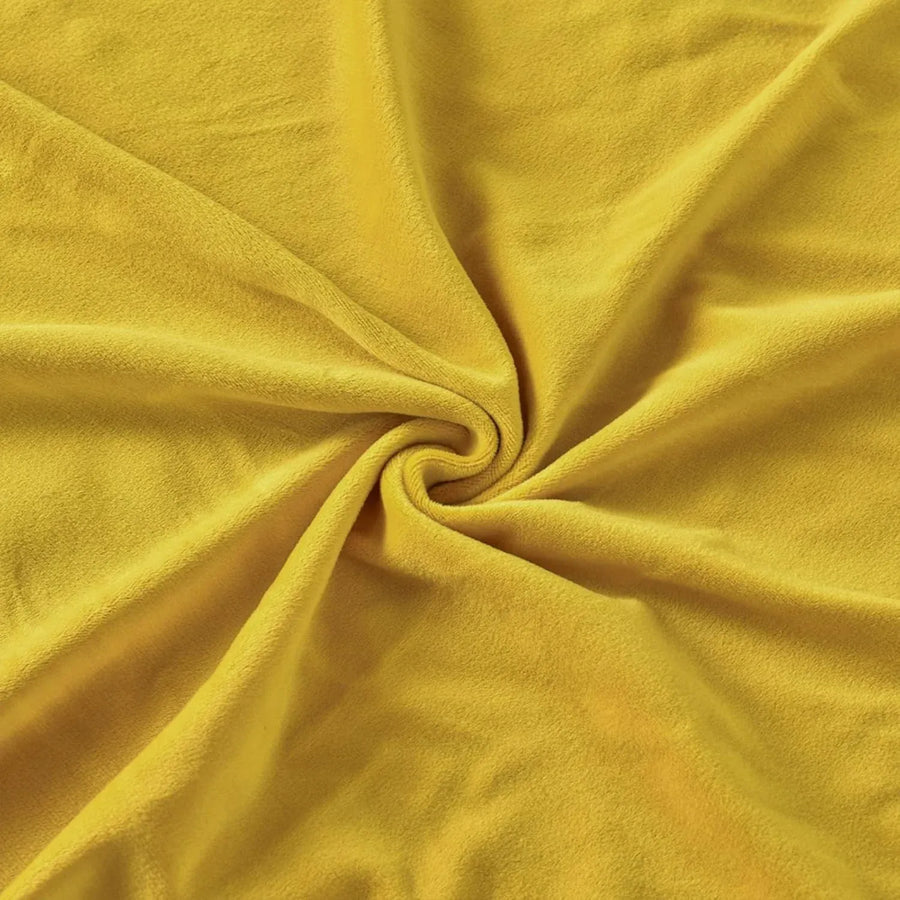 Dining Bench Cushion Cover Stretch Velvet Washable Rectangle Seat Protector for Dining Room Piano Bench Living Room Bedroom Yellow