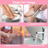 Foot File Callus Remover, Stainless Steel Pedicure Scrubber for Hard Cracked Dead Skin, Wet and Dry Foot Care, Pink