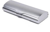 Hard Aluminum Eyeglasses Case Matte Metal Spectacle Box for Sunglasses Storage Silver, Aluminum Construction, Practical Everyday Use