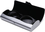 Hard Aluminum Eyeglasses Case Matte Metal Spectacle Box for Sunglasses Storage Silver, Aluminum Construction, Practical Everyday Use - Side View