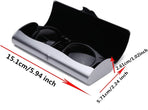 Hard Aluminum Eyeglasses Case Matte Metal Spectacle Box for Sunglasses Storage Silver, Aluminum Construction, Practical Everyday Use