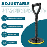 Stand Assist Mobility Aid, Height Adjustable Heavy Duty Metal Floor Standing Support Tool for Elderly, Yellow, Adjustable Design - 45-Degree Angle