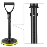 Stand Assist Mobility Aid, Height Adjustable Heavy Duty Metal Floor Standing Support Tool for Elderly, Yellow, Adjustable Design - Low Angle