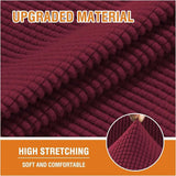 Power Lift Recliner Chair Cover High Stretch Soft Jacquard Fabric with Side Pocket for Standard Recliners Burgundy, Letter B Option