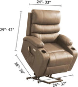 Power Lift Recliner Chair Cover High Stretch Soft Jacquard Fabric with Side Pocket for Standard Recliners Burgundy, Letter B Option - Close-Up Angle