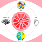 Portable Weekly Pill Organizer Box, 7 Day Rotary 3 Compartment Medicine Case for Travel and Daily Use, Pomelo Pink