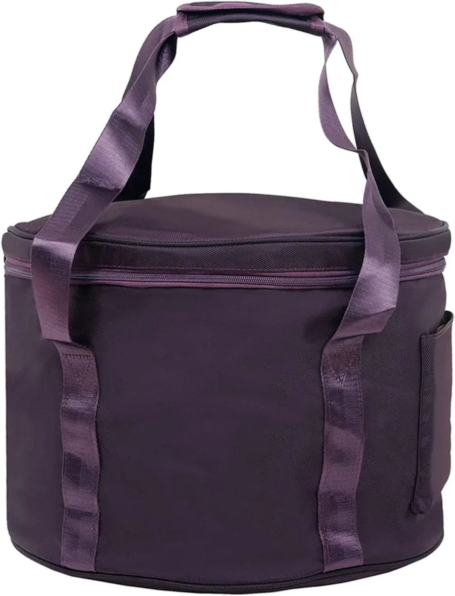 Singing Bowl Carry Bag with Handle, Thickened Padded Travel Case for Yoga Meditation Sound Bowl, Purple, 14