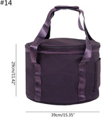 Singing Bowl Carry Bag with Handle, Thickened Padded Travel Case for Yoga Meditation Sound Bowl, Purple, 14, image 2